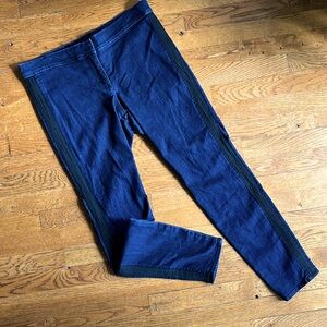 Skinny leggings denim jeans tuxedo stripes